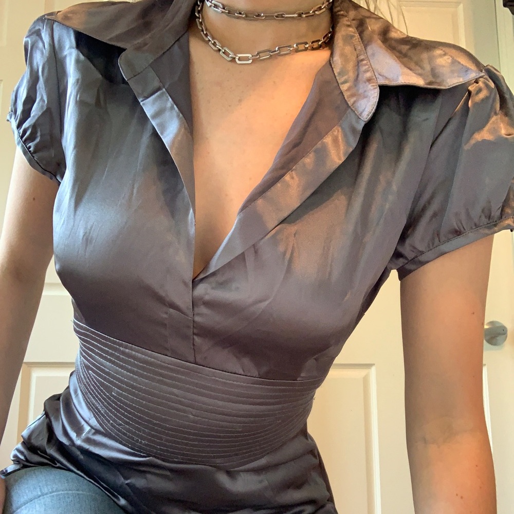 IZ byer silk blouse top